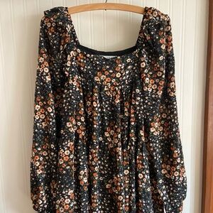 Hayden LA Floral Spring New Black, Pink, Peach, Midi Dress